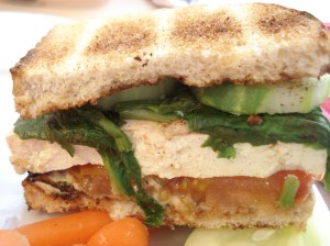 tofu hummus sandwich