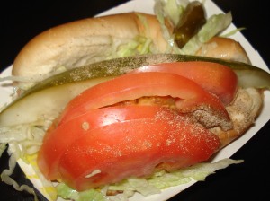 salad hot dog